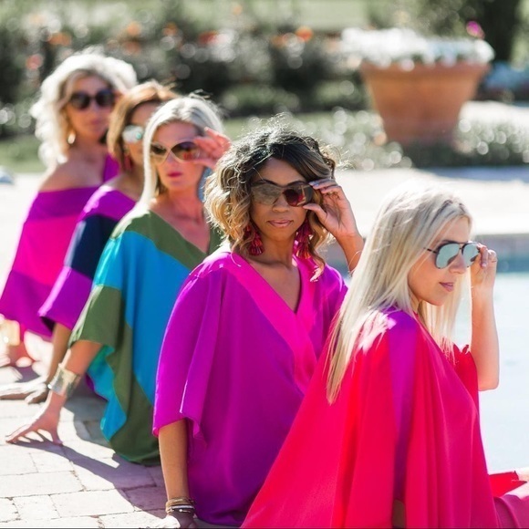 Heidi Houston Melissa Short Kaftan Tunic Mini Dress One Size - Picture 9 of 16